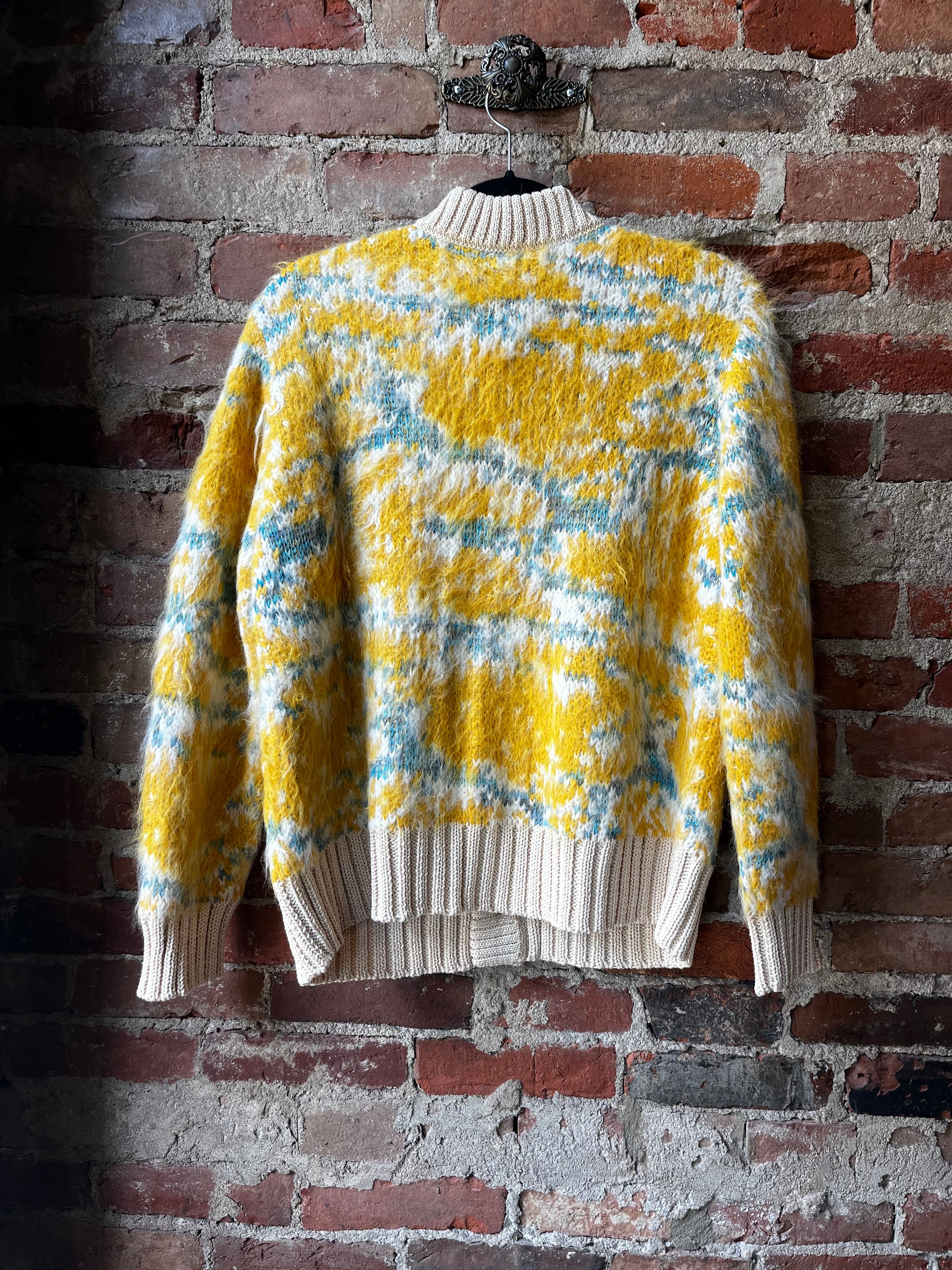 Corridor Mohair Camo Cardigan - Yellow Men's Tops - Sloane Boutique