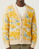 Corridor Mohair Camo Cardigan - Yellow Men's Tops - Sloane Boutique