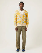 Corridor Mohair Camo Cardigan - Yellow Men's Tops - Sloane Boutique