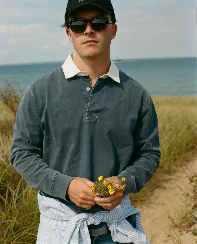 Corridor Rugby Tee LS - Navy Men's Tops - Sloane Boutique