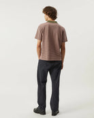Corridor Stripe Pique Polo - Pink Men's Tops - Sloane Boutique