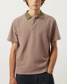 Corridor Stripe Pique Polo - Pink Men's Tops - Sloane Boutique