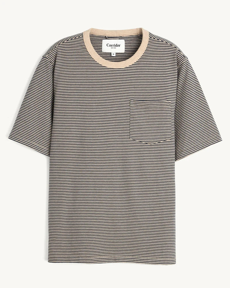 Corridor Stripe Tee - Navy Men's Tops - Sloane Boutique