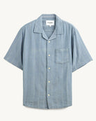 Corridor Striped Seersucker SS - Indigo Men's Tops - Sloane Boutique