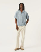 Corridor Striped Seersucker SS - Indigo Men's Tops - Sloane Boutique