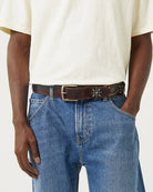 Corridor Studded Leather Belt - Brown Men's Accessories - Sloane Boutique