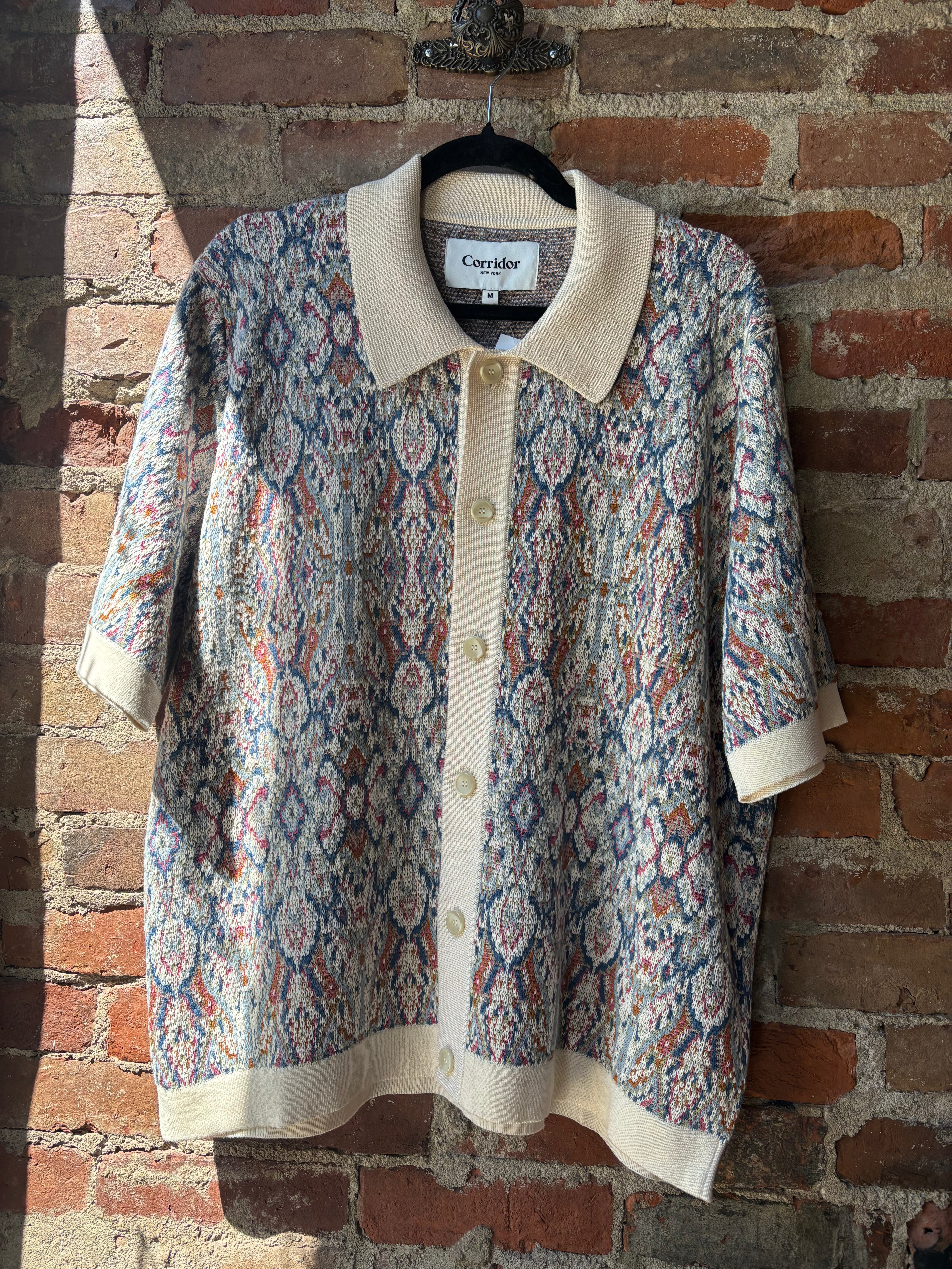 Corridor Trance Knit Shirt - Natural Men's Tops - Sloane Boutique