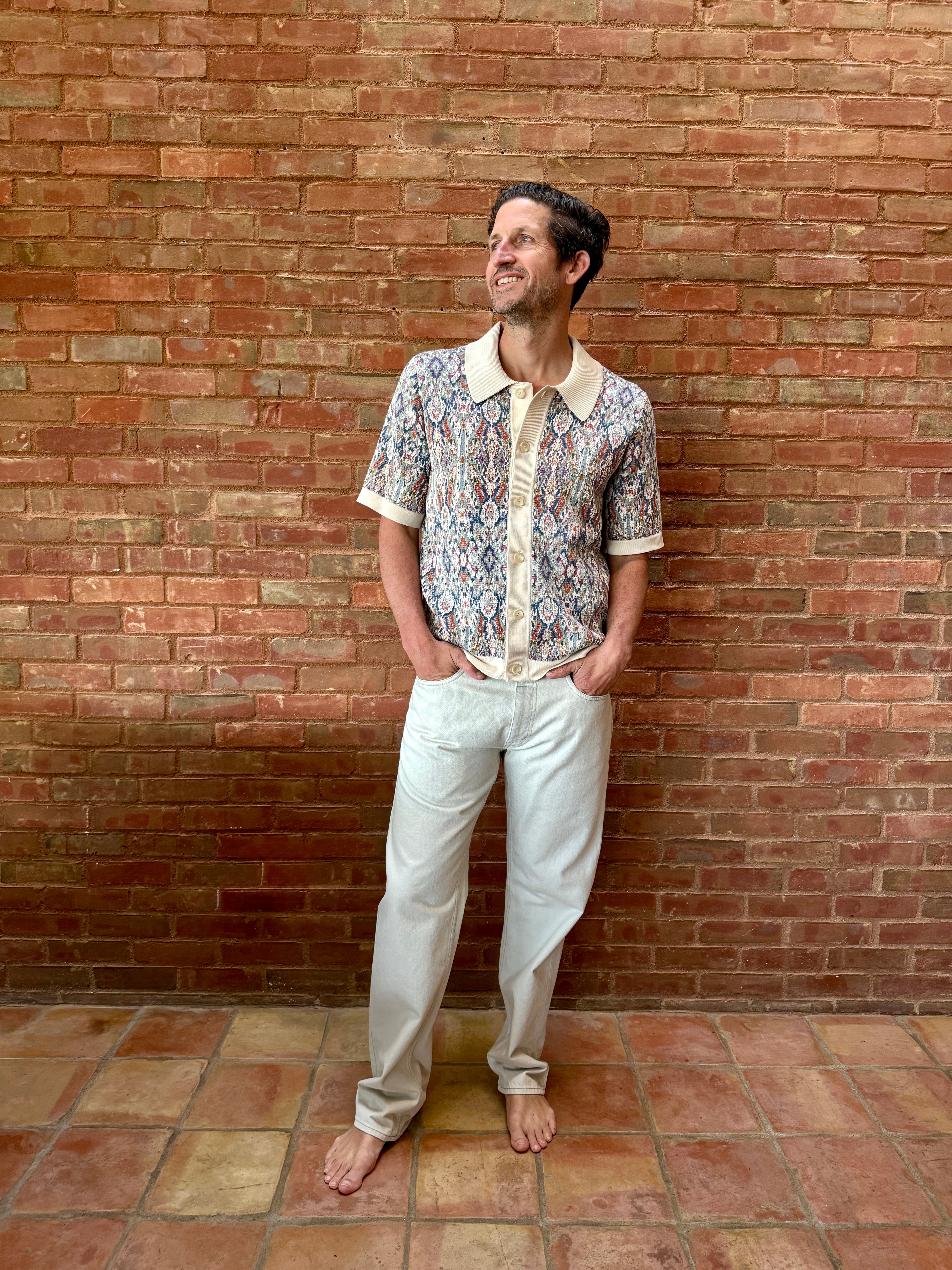 Corridor Trance Knit Shirt - Natural Men's Tops - Sloane Boutique