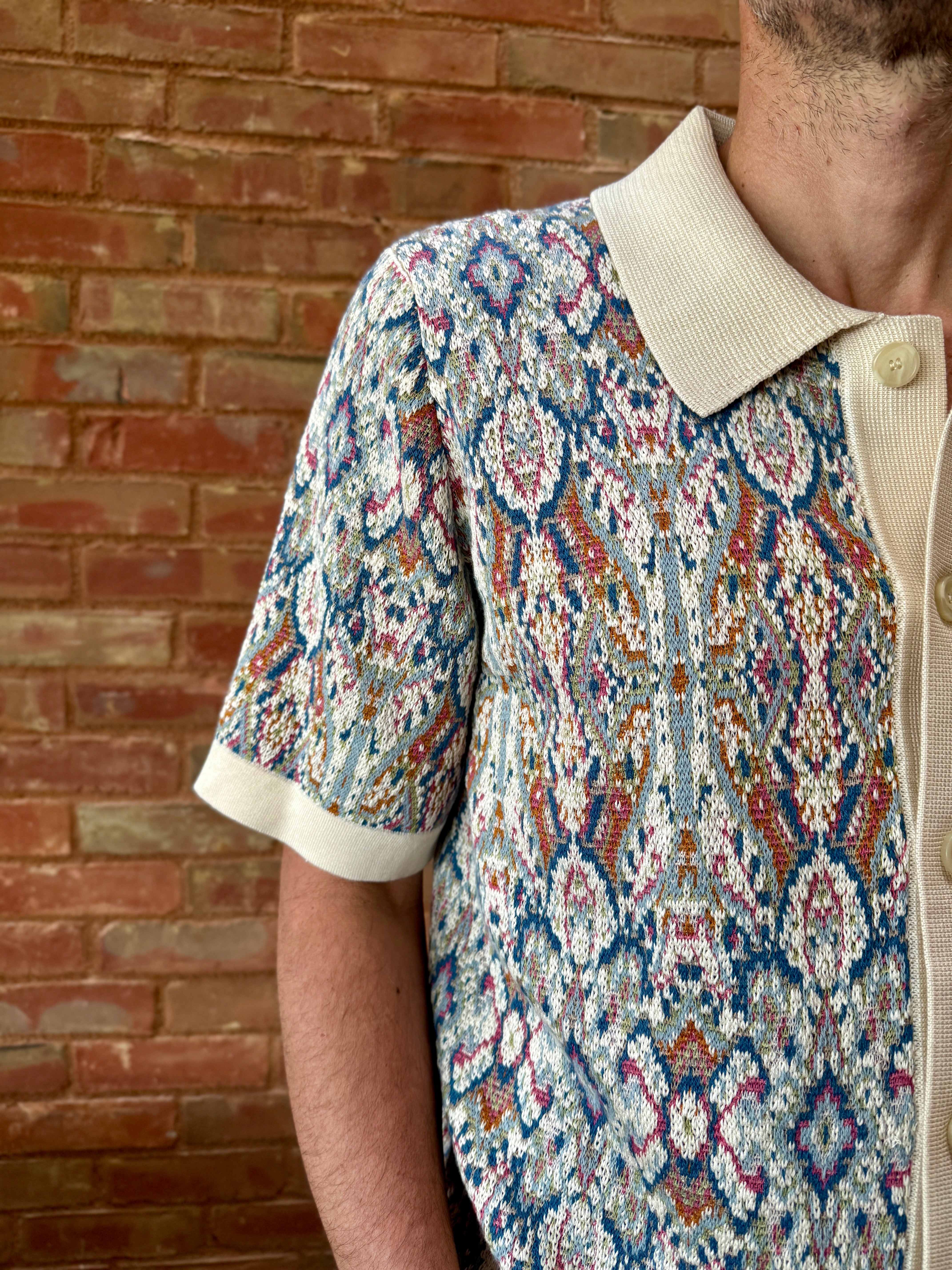 Corridor Trance Knit Shirt - Natural Men's Tops - Sloane Boutique