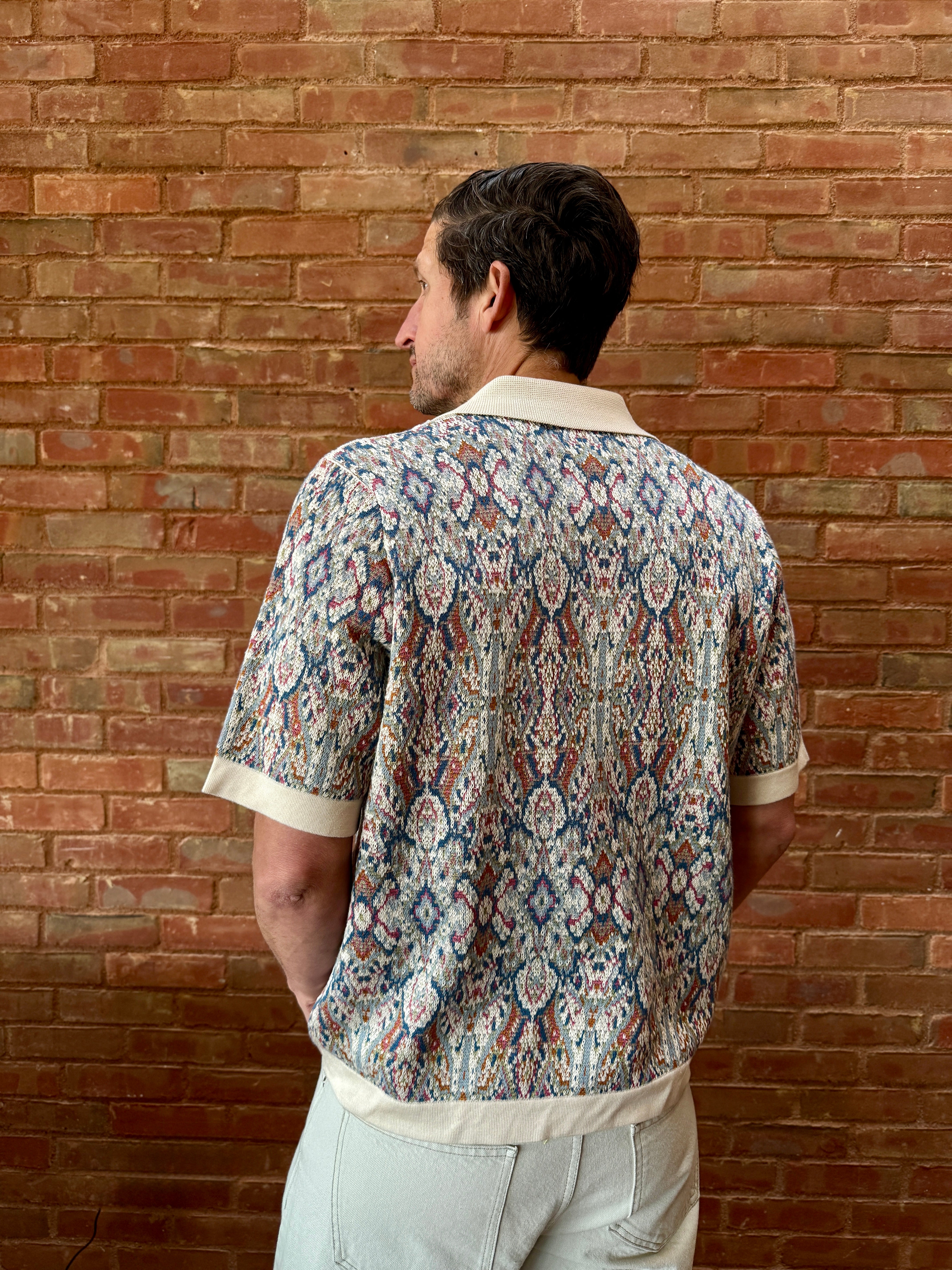 Corridor Trance Knit Shirt - Natural Men's Tops - Sloane Boutique