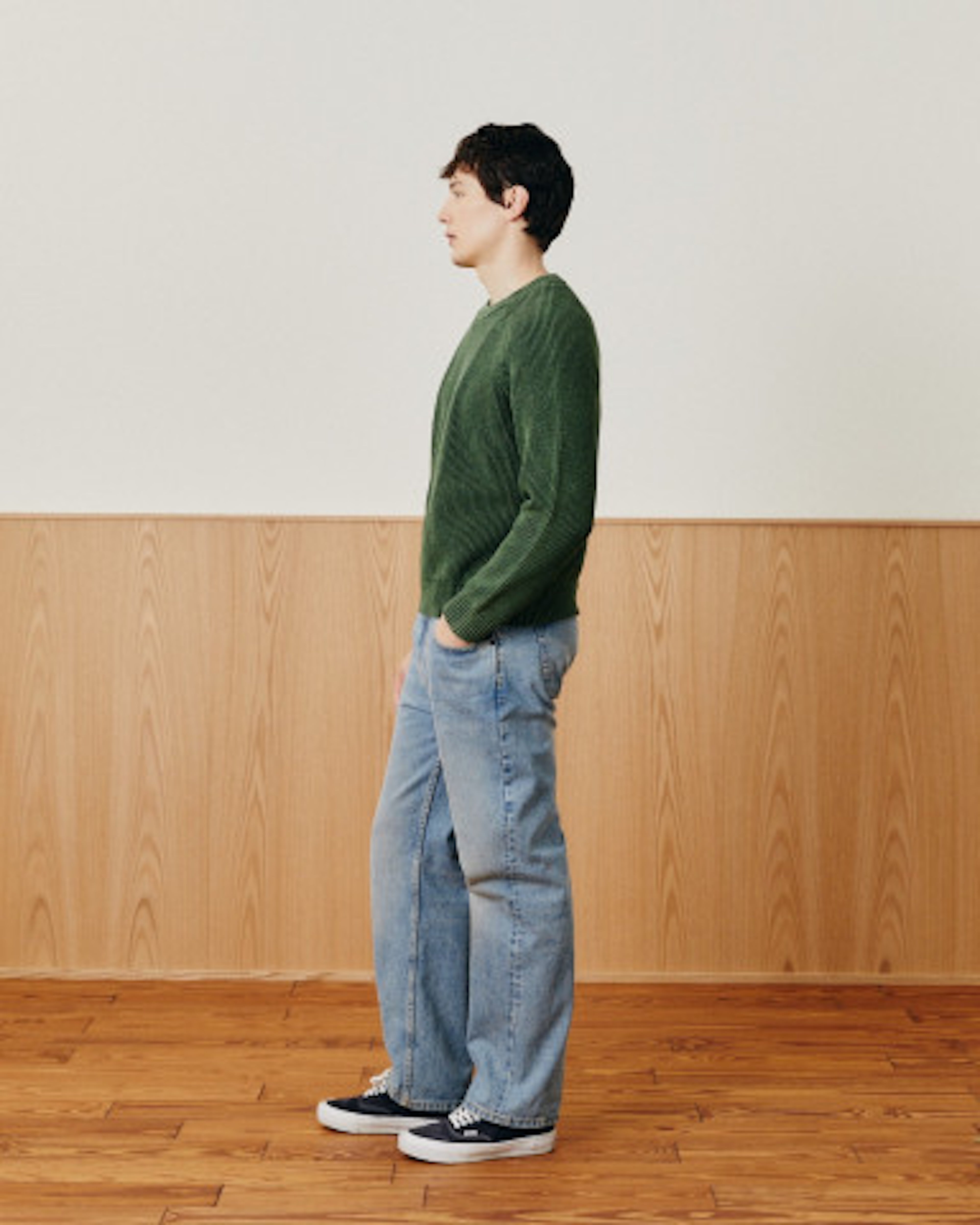 Corridor Washed Cotton Crew - Green Men's Tops - Sloane Boutique