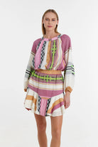 Devotion Natalia Skirt - Pink / Green Women's Bottoms - Sloane Boutique