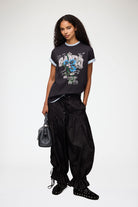 Ganni Basic Cotton Relaxed T-Shirt - Phantom Flower Women's Tops - Sloane Boutique