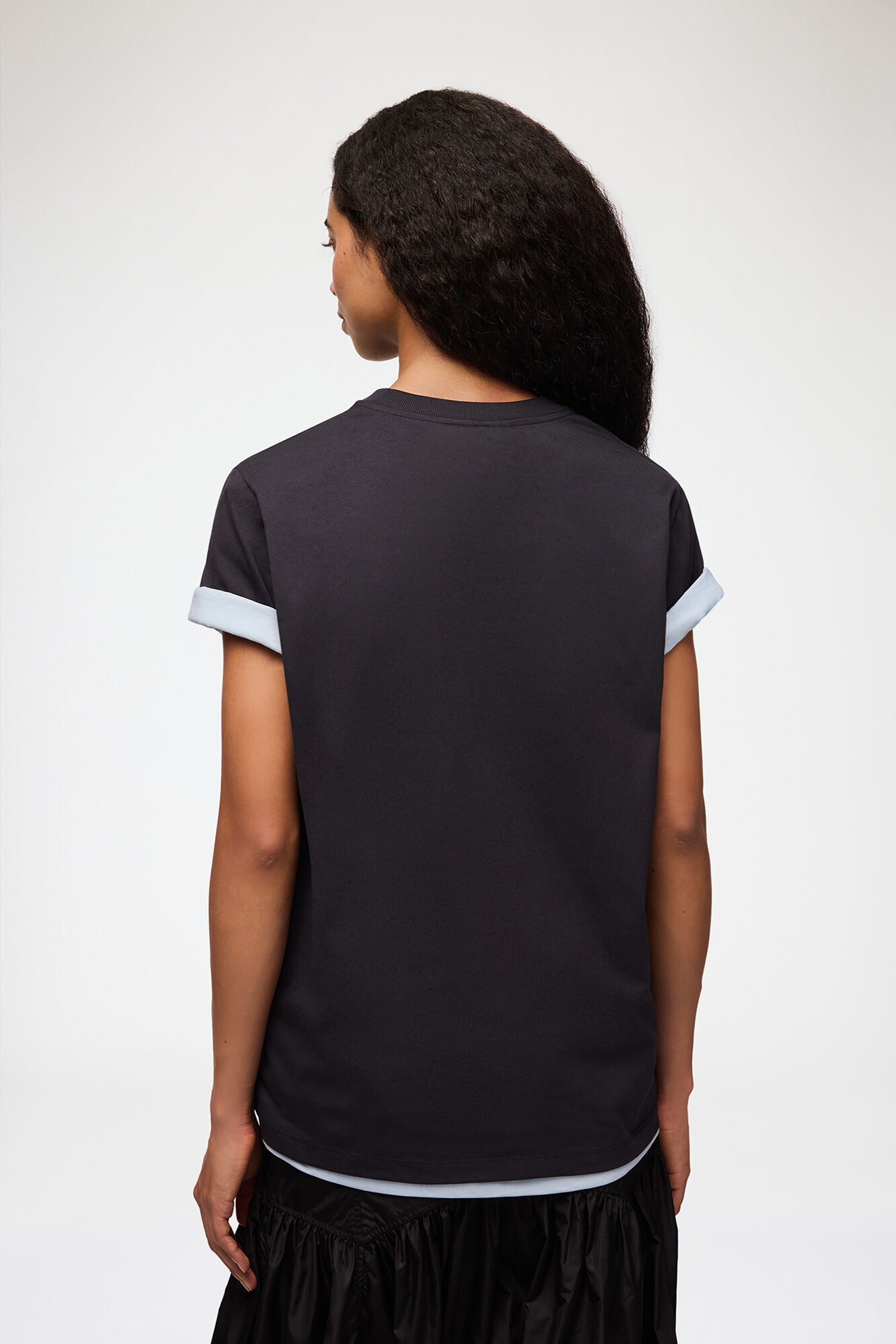 Ganni Basic Cotton Relaxed T-Shirt - Phantom Flower Women's Tops - Sloane Boutique