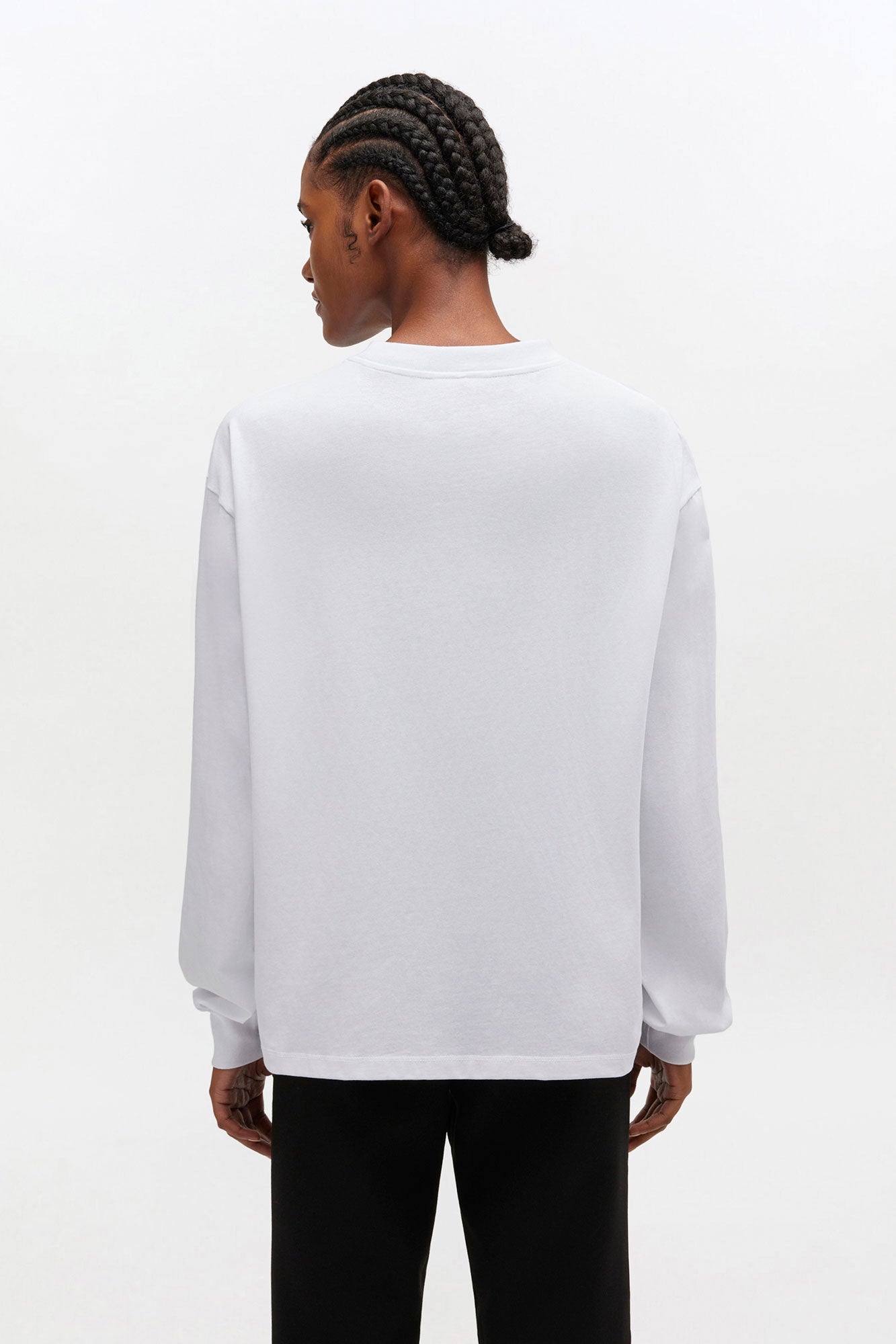 Ganni Essential Basic Cotton Long Sleeve - Bright White Women's Tops - Sloane Boutique