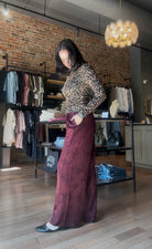 GANNI Fluid Satin Jacquard Elasticated Pants - Port Royale Women's Bottoms - Sloane Boutique