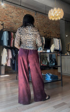 GANNI Fluid Satin Jacquard Elasticated Pants - Port Royale Women's Bottoms - Sloane Boutique