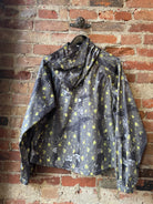 GANNI Flyweight Nylon Hooded Jacket - Printed Black Sand Outerwear - Sloane Boutique