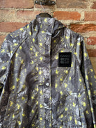 GANNI Flyweight Nylon Hooded Jacket - Printed Black Sand Outerwear - Sloane Boutique