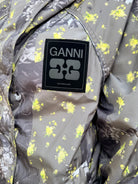 GANNI Flyweight Nylon Hooded Jacket - Printed Black Sand Outerwear - Sloane Boutique