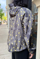 GANNI Flyweight Nylon Hooded Jacket - Printed Black Sand Outerwear - Sloane Boutique