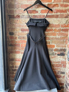 GANNI Future Twill Suiting Long Asymmetric Dress - Black Dresses - Sloane Boutique