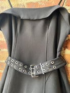 GANNI Future Twill Suiting Long Asymmetric Dress - Black Dresses - Sloane Boutique