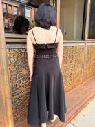 GANNI Future Twill Suiting Long Asymmetric Dress - Black Dresses - Sloane Boutique