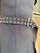 GANNI Future Twill Suiting Long Asymmetric Dress - Black Dresses - Sloane Boutique