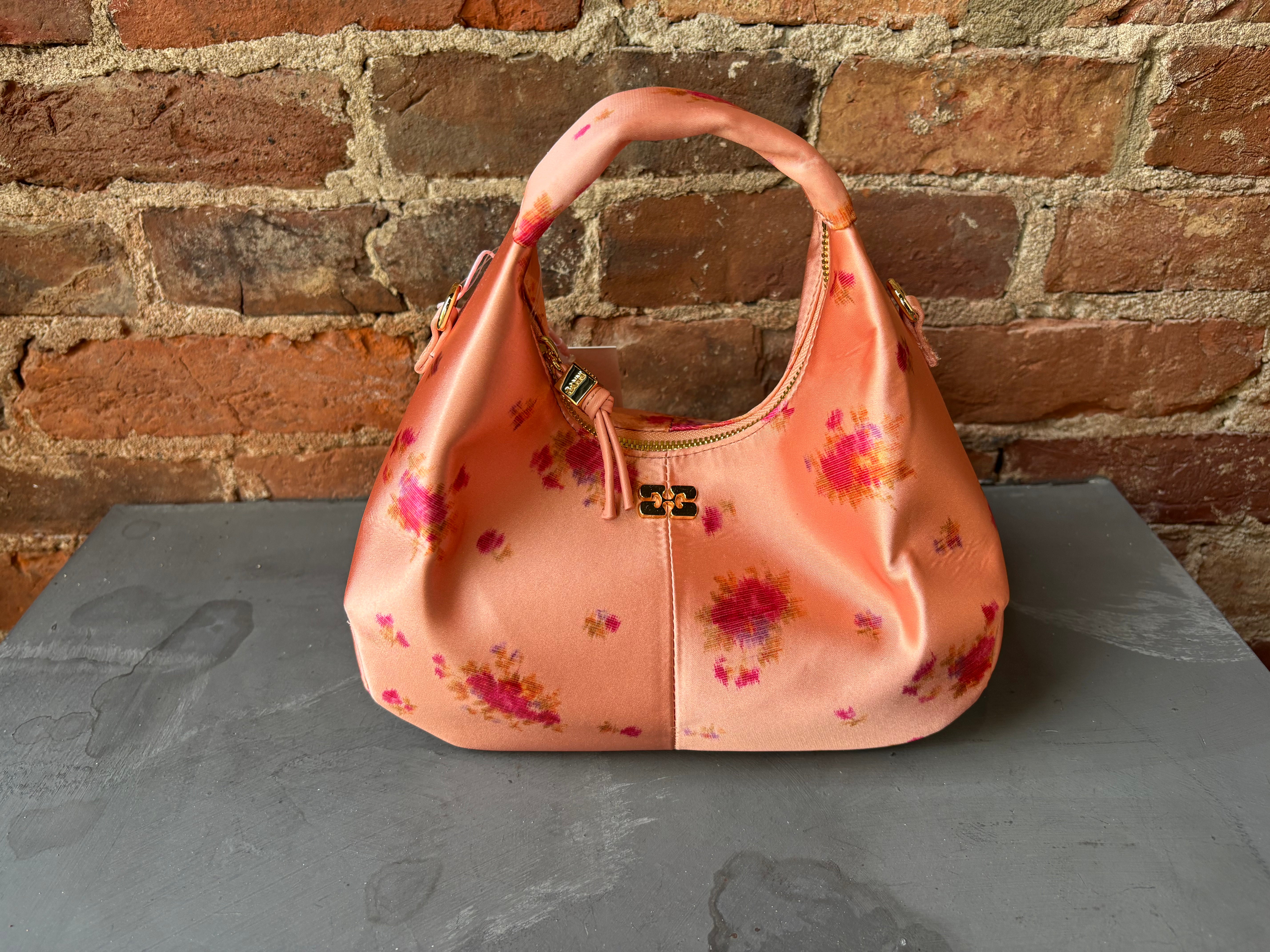 GANNI Hobo Mini Printed Satin - Lantana Handbags - Sloane Boutique