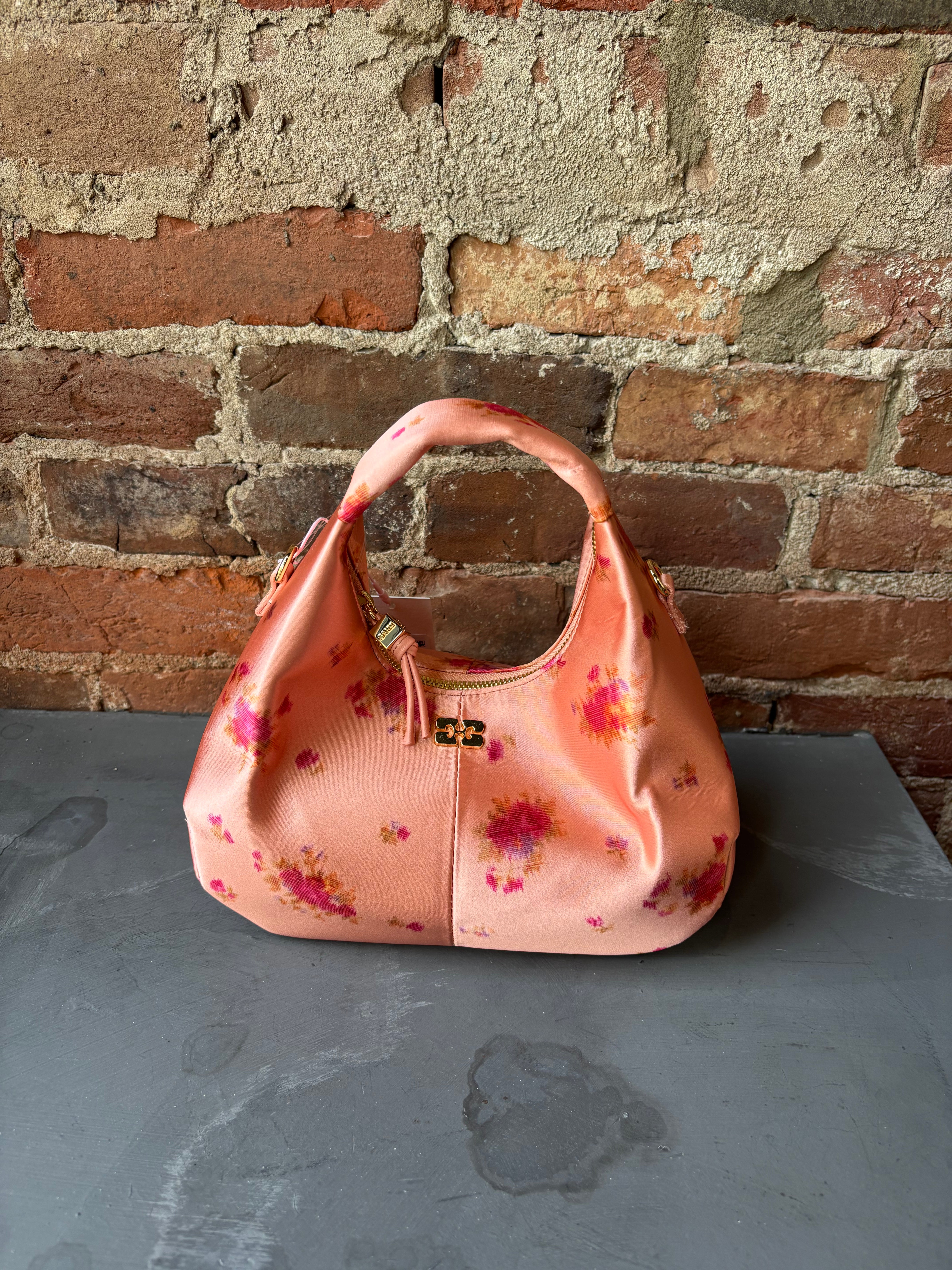 GANNI Hobo Mini Printed Satin - Lantana Handbags - Sloane Boutique