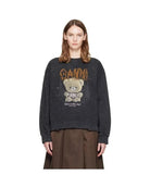 Ganni Isoli Crewneck Teddy Forest - Phantom Women's Tops - Sloane Boutique