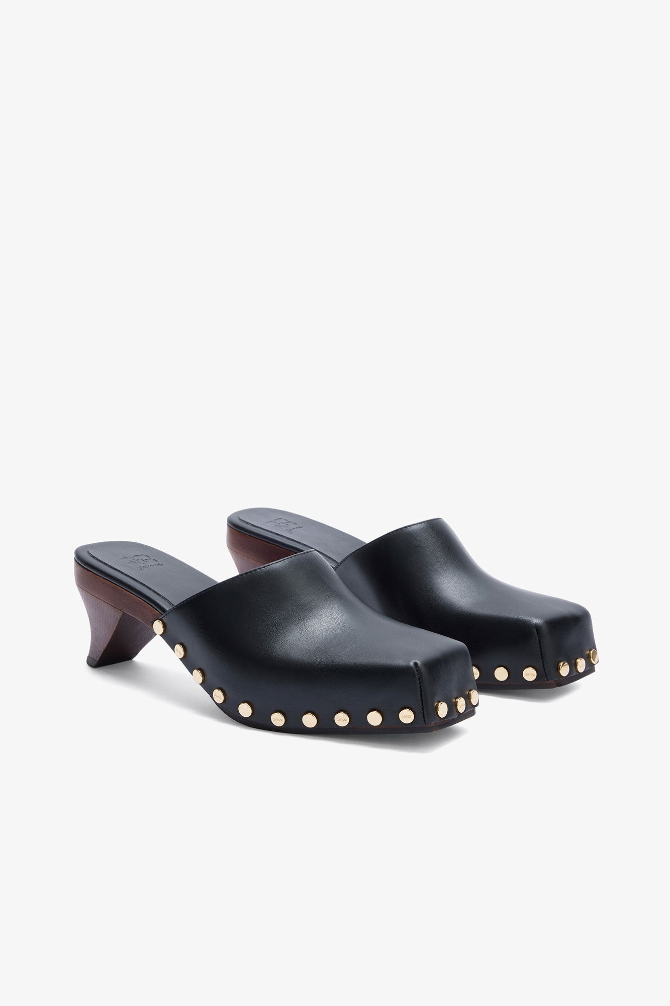 GANNI June Sabot Mule Veg Smooth - Black Women's Shoes - Sloane Boutique