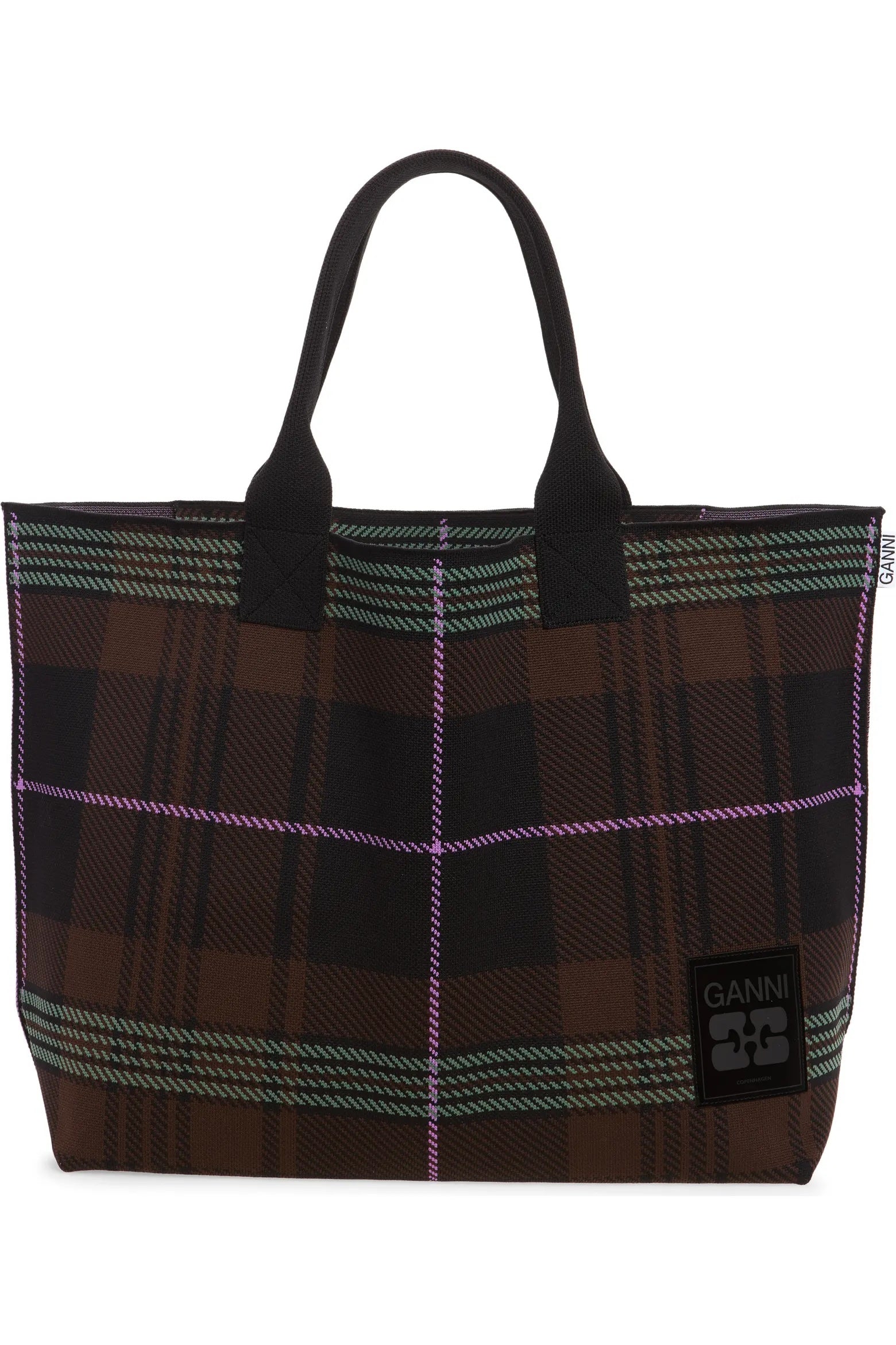 Ganni Knit Easy Shopper - Chicory Coffee Handbags - Sloane Boutique