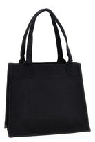 Ganni Large Easy Shopper Contrasted Logo Pocket - Phantom Handbags - Sloane Boutique