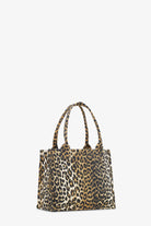 Ganni Large Easy Shopper Pocket Print - Leopard Handbags - Sloane Boutique