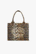 Ganni Large Easy Shopper Pocket Print - Leopard Handbags - Sloane Boutique