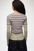 Ganni Long Sleeve Double Layer Top - Port Royale Women's Tops - Sloane Boutique