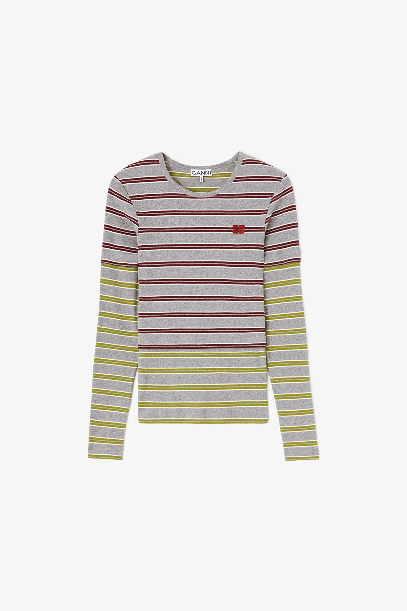 Ganni Long Sleeve Double Layer Top - Port Royale Women's Tops - Sloane Boutique