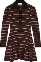 Ganni Mini Ribbed Merino Dress - Brown Dresses - Sloane Boutique