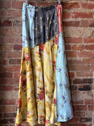 GANNI Multi Printed Silk Twill Fluid Skirt - Iced Aqua Women's Bottoms - Sloane Boutique