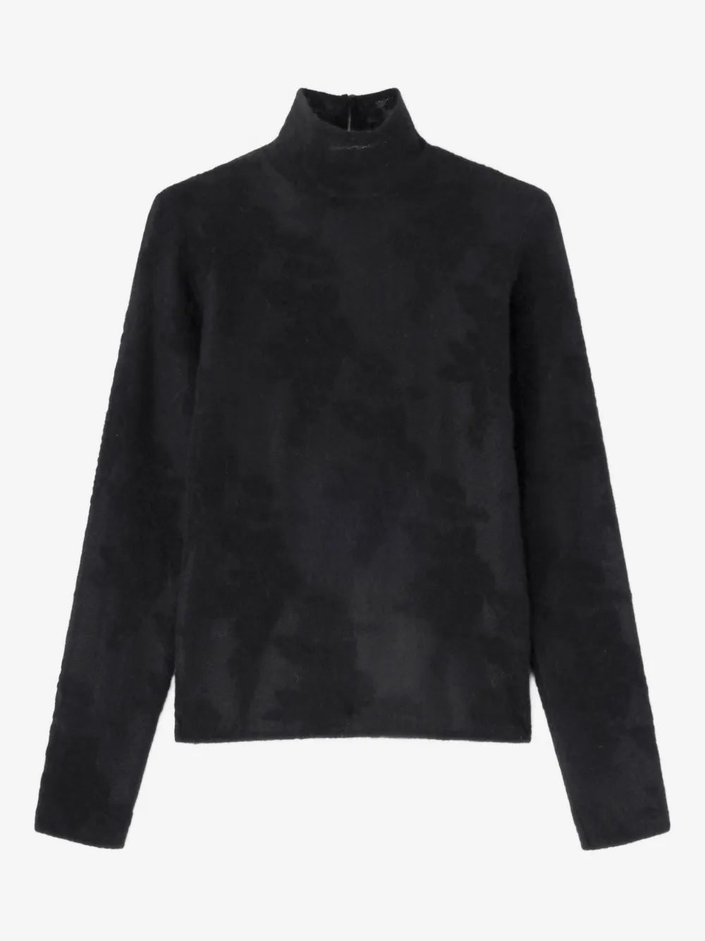 Ganni Pleated Turtleneck - Black Women's Tops - Sloane Boutique