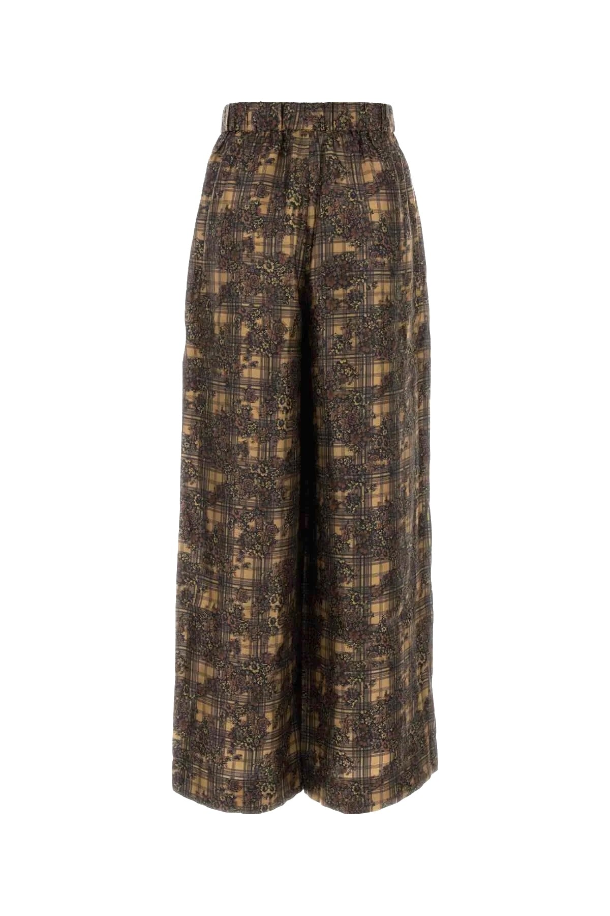 Ganni Printed Silk Twill Pant - Kelp Women's Bottoms - Sloane Boutique