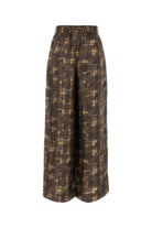 Ganni Printed Silk Twill Pant - Kelp Women's Bottoms - Sloane Boutique