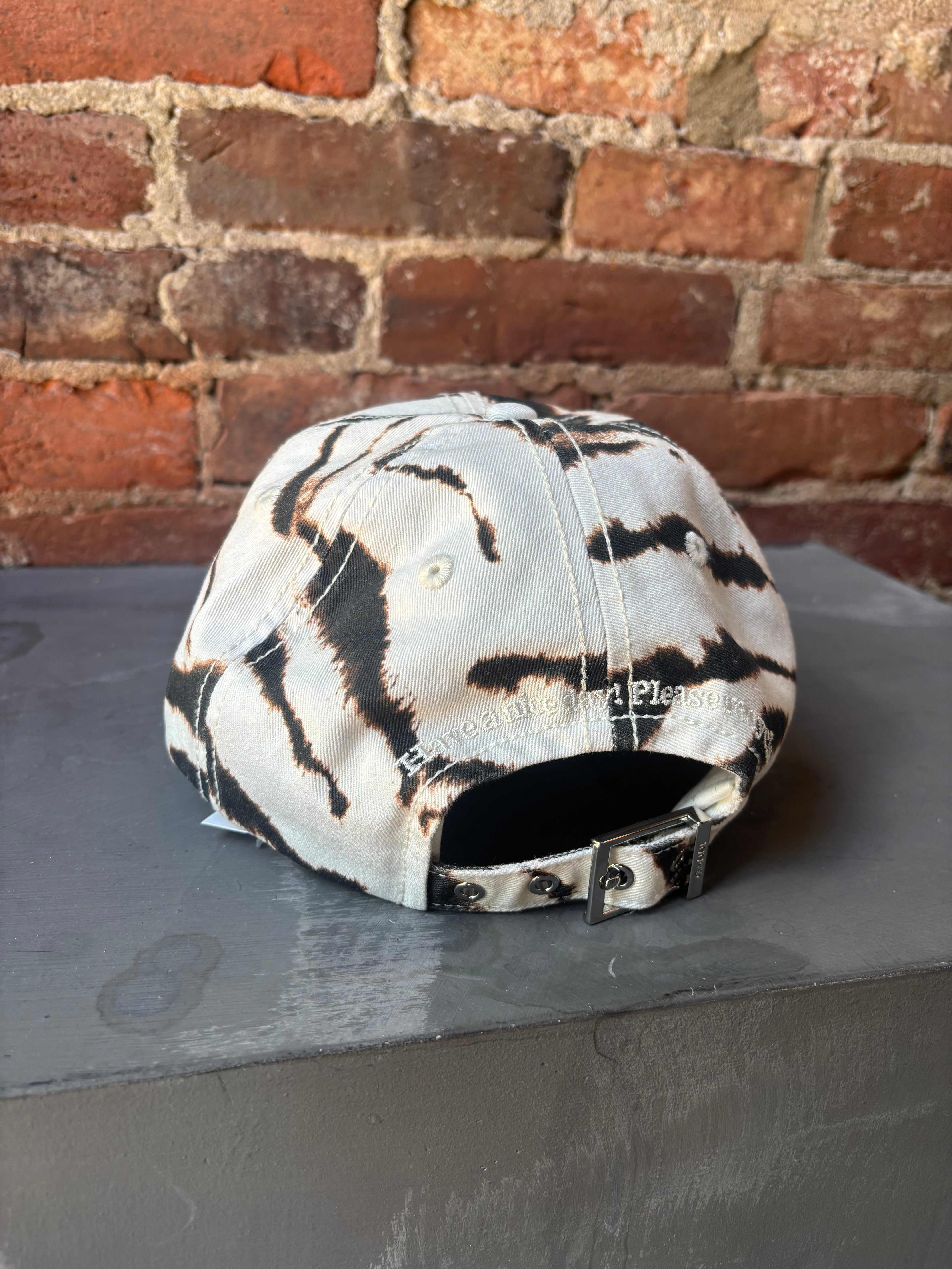 GANNI Printed Washed Cotton Canvas Cap - Egret Accessories - Sloane Boutique
