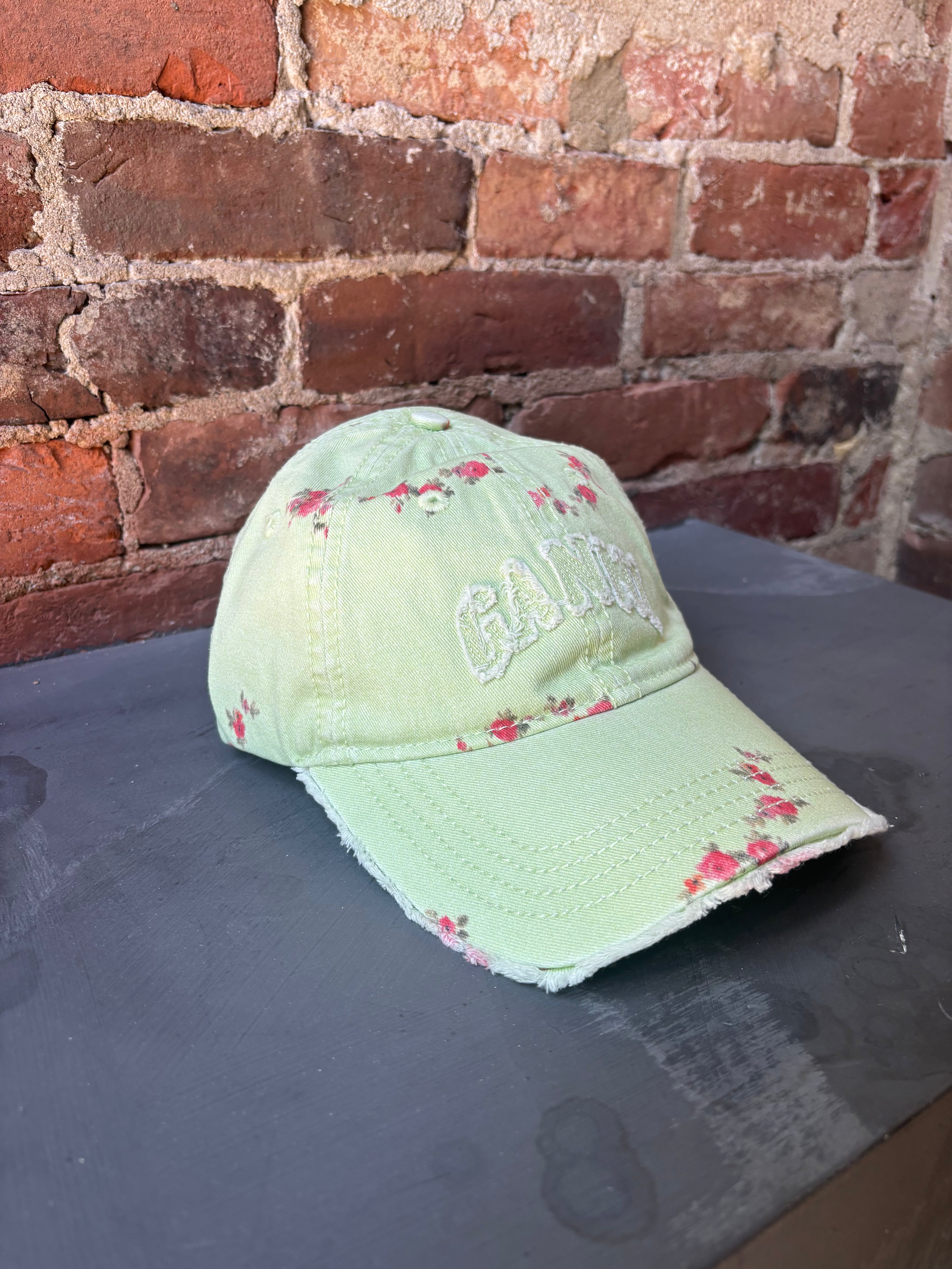 GANNI Printed Washed Cotton Canvas Cap - Seedling Accessories - Sloane Boutique