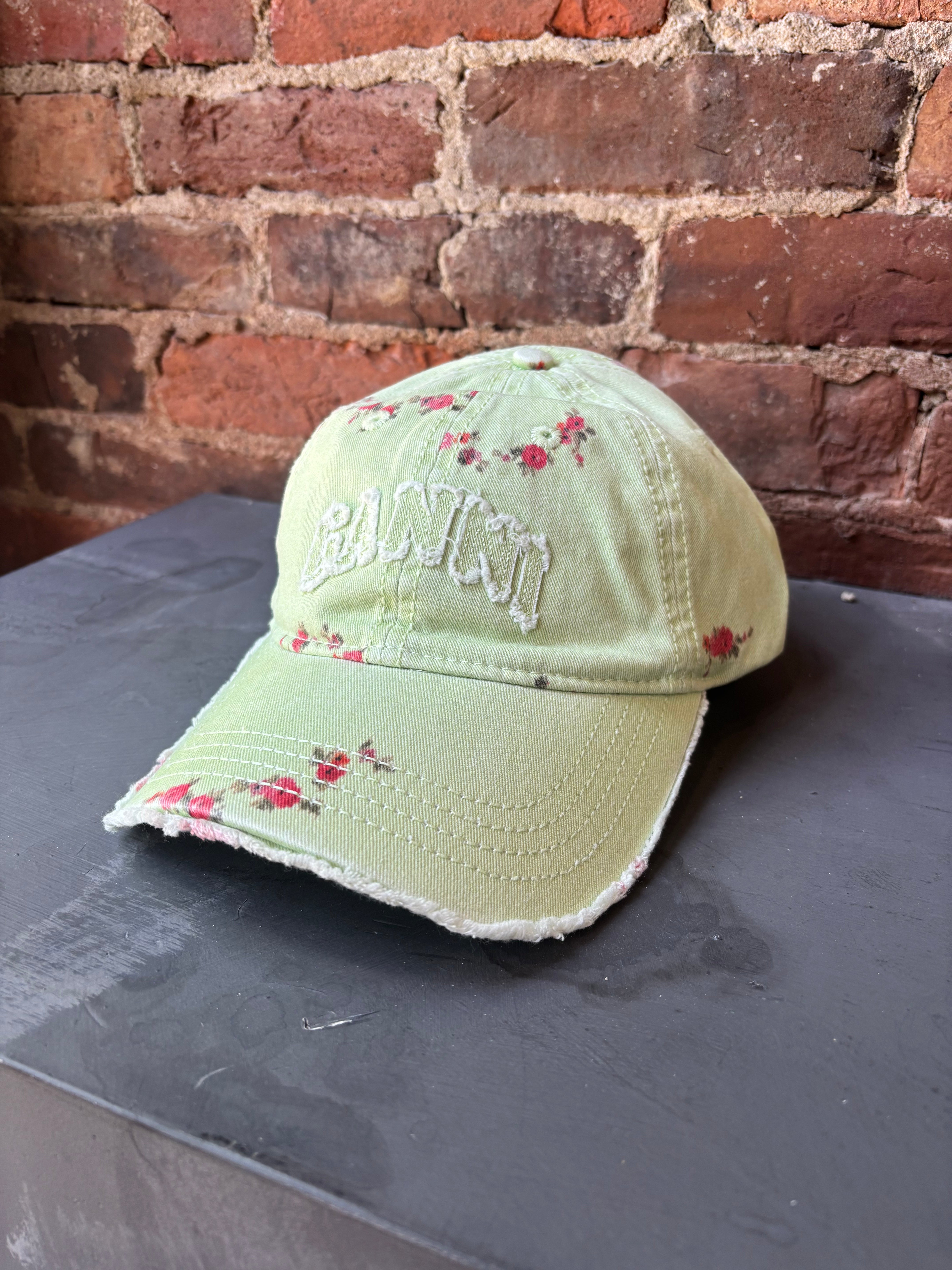 GANNI Printed Washed Cotton Canvas Cap - Seedling Accessories - Sloane Boutique