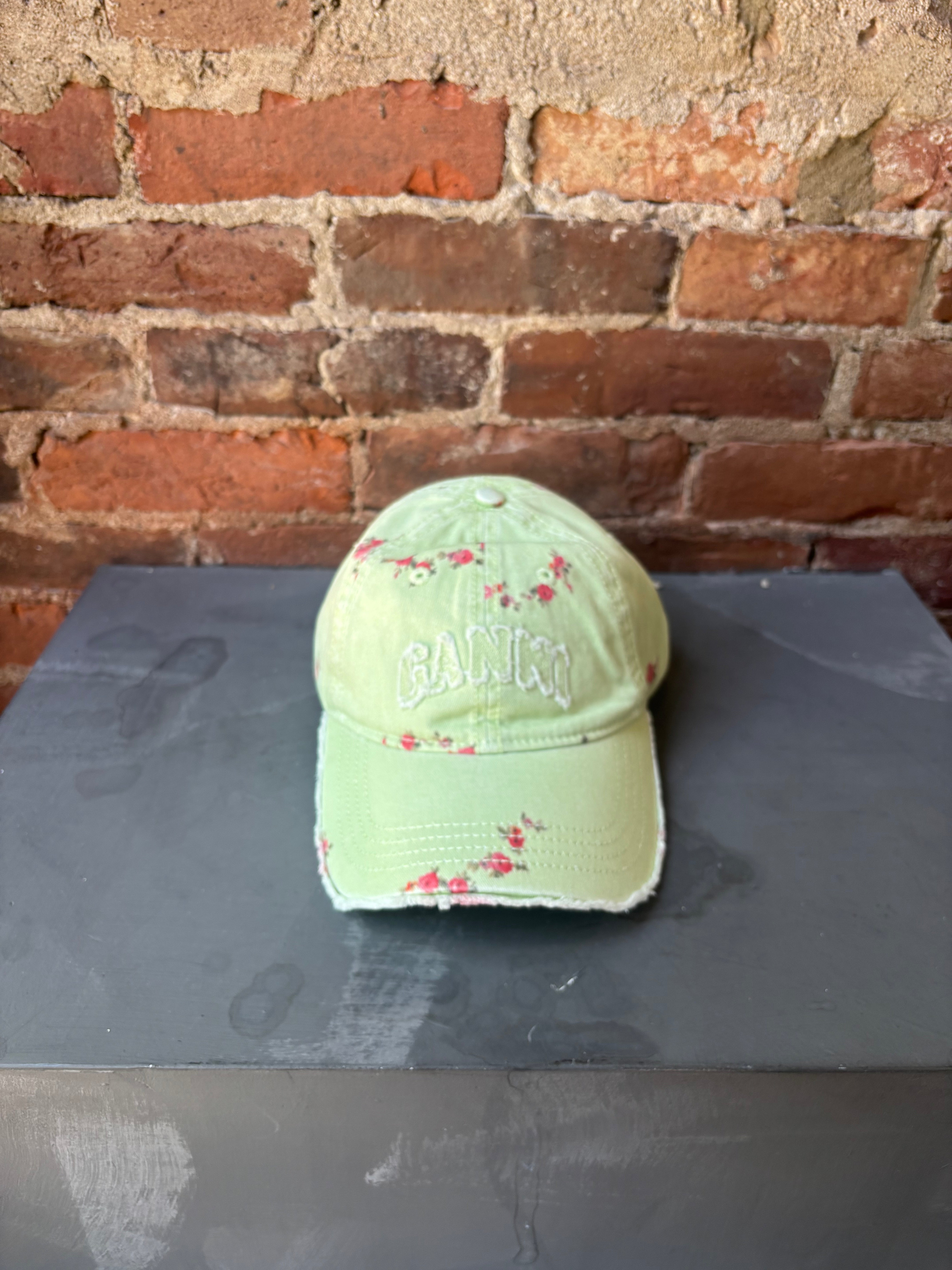 GANNI Printed Washed Cotton Canvas Cap - Seedling Accessories - Sloane Boutique
