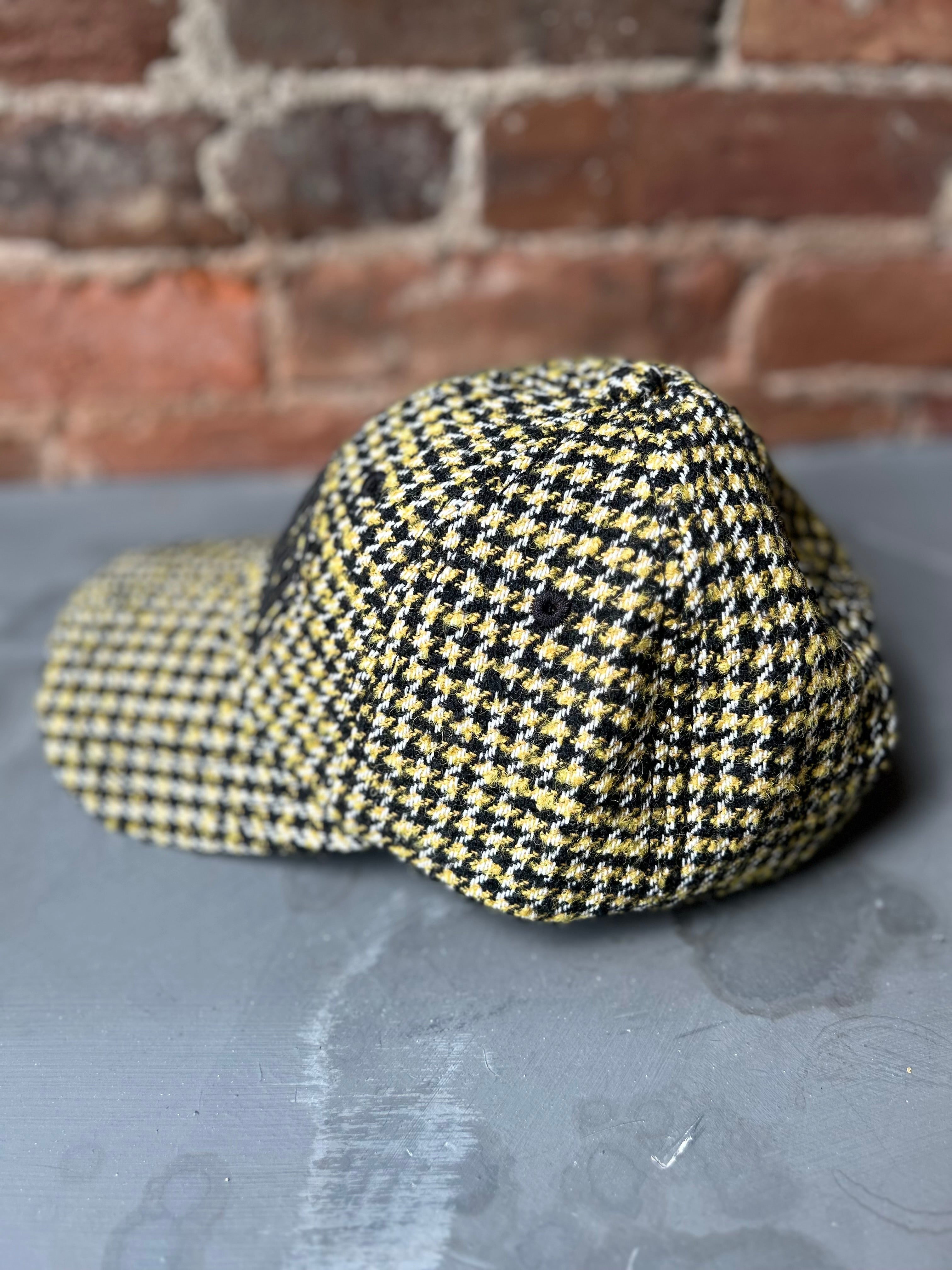 Ganni Wool Check Cap - Blazing Yellow Accessories - Sloane Boutique