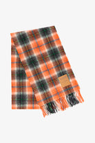 Ganni Wool Scarf Checks - Russet Orange Accessories - Sloane Boutique